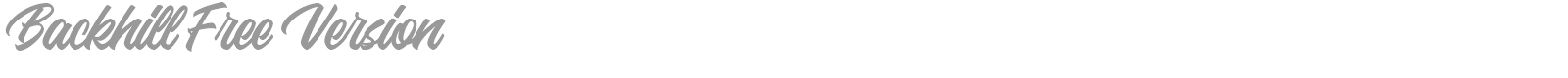 Backhill font preview